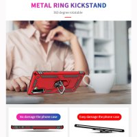 Samsung Galaxy Note10 Schutzhülle TPU/PC Kombi Metal Ring Standfunktion Rot
