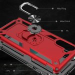 Samsung Galaxy Note10 Schutzhülle TPU/PC Kombi Metal Ring Standfunktion Rot
