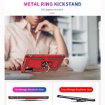Samsung Galaxy Note10 Schutzhülle TPU/PC Kombi Metal Ring Standfunktion Schwarz