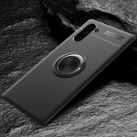 Samsung Galaxy Note10 Schutzhülle Silikon Metall Haltering Standfunktion Schwarz