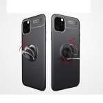 iPhone 11 Pro Max Schutzhülle TPU Silikon Metal Haltering Standfunktion Rot
