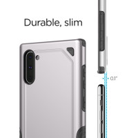 Samsung Galaxy Note10 Schutzhülle PC+TPU Silikon kombi Design Armee Grün