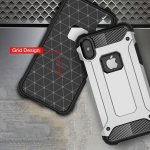 iPhone X/XS Cover Schutzhülle TPU Silikon/PC Carbon Design Rose Gold