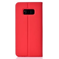 Samsung Galaxy S8 Case Handytasche Ledertasche Standfunktion DeLuxe Rot