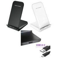 Wireless Tisch-Stand Schnellladegerät Handyhalterung Quick Charge 15W Schwarz