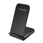 Wireless Tisch-Stand Schnellladegerät Handyhalterung Quick Charge 15W Schwarz
