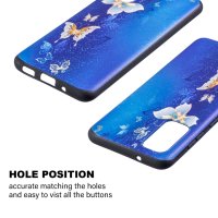 Samsung Galaxy S20 Cover Schutzhülle TPU Silikon Schmetterling Gold Motiv