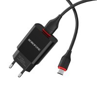 Power USB Netzteil 2,1A Netzladegerät Adapter Micro USB Daten-Ladekabel Schwarz