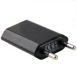 Power Netzstecker 5V/1A USB Ladegeräte Netzteil Adapter Netzladegerät (Schwarz)