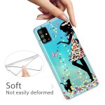 Samsung Galaxy S20+ Cover Schutzhülle TPU Silikon Transparent Blumenfrau Motiv