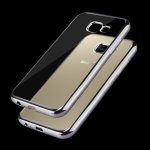 Samsung Galaxy A5 (2017) Schutzhülle TPU Silikon Transparent Umrandung Schwarz