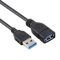 USB 2.0 & USB 3.0 auf USB 3.0 Spiral Ladekabel Datenkabel 30-150 cm Schwarz