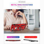 iPhone 8 Plus/7 Plus Cover Schutzhülle TPU/PC Kombi Metal Ring Standfunktion Rot