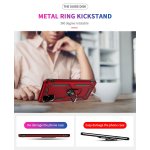 Samsung Galaxy A51 Cover Schutzhülle TPU/PC Kombi Metal Ring Standfunktion Rot