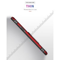 iPhone 11 Pro Cover Schutzhülle TPU/PC Kombi Metal Ring Standfunktion Rot