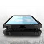 Huawei P40 Cover Schutzhülle TPU Silikon/PC Kombi Carbon Design Schwarz
