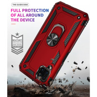 Huawei P40 Lite/Nova 6SE Schutzhülle TPU/PC Kombi Metal Ring Standfunktion Rot