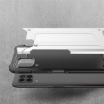 Huawei P40 Lite/Nova 6SE Schutzhülle TPU Silikon/PC Kombi Carbon Design Schwarz