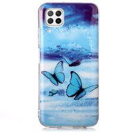 Huawei P40 Lite Cover Schutzhülle TPU Silikon leuchtenden Schmetterling Motiv