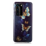 Huawei P40 Pro Cover Schutzhülle TPU Silikon leuchtenden Schmetterling Motiv