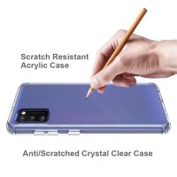 Samsung Galaxy A41 Cover Schutzhülle TPU Silikon Acrylglas Kombi Transparent