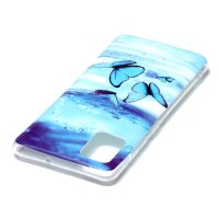 Samsung Galaxy A51 Cover Schutzhülle TPU Silikon leuchtenden Schmetterling Motiv