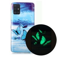 Samsung Galaxy A71 Cover Schutzhülle TPU Silikon leuchtenden Schmetterling Motiv