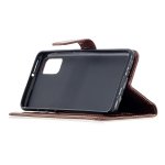 Samsung Galaxy A41 Case Handytasche Ledertasche Fotofach Retro Style Braun