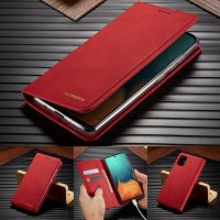 Samsung Galaxy A41 Case Handytasche Ledertasche Standfunktion DeLuxe Rot