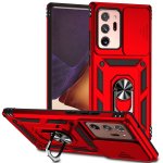 Samsung Galaxy Note20 Ultra 5G Schutzhülle TPU/PC Metallring Schubfenster Rot