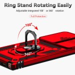 Samsung Galaxy Note20 Ultra 5G Schutzhülle TPU/PC Metal Ring Standfunktion Rot