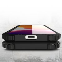 iPhone 12 mini Cover Schutzhülle TPU Silikon/PC Carbon Design Schwarz