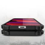 iPhone 12 /12 Pro Cover Schutzhülle TPU Silikon/PC Carbon Design Schwarz