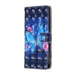 iPhone 12 mini Handytasche Ledertasche Fotofach 3D Schmetterling Motiv
