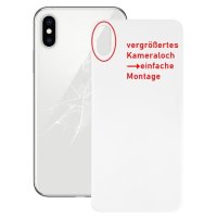 iPhone XS Max Akkufachdeckel Backcover Kameraloch Gross Ersatzteil Weiss