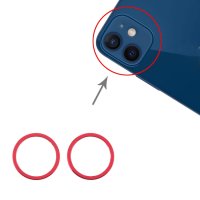 iPhone 12 Kameraring Kamera Linsen Metallring Ring Set Ersatzteil Rot