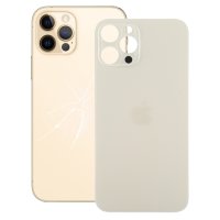 iPhone 12 Pro Max Akkufachdeckel Kameraloch Gross Ersatzteil Gold