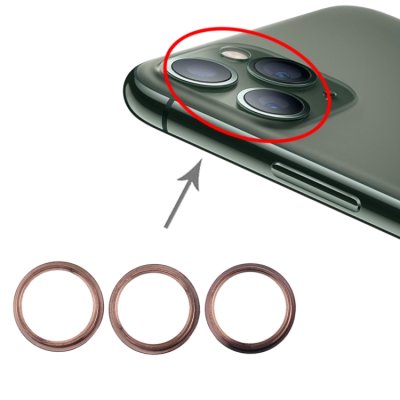 iPhone 11 Pro Kamera Linsen Metallring Ring Set Ersatzteil Gold