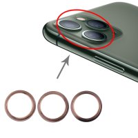 iPhone 11 Pro Max Kamera Linsen Metallring Ring Set Ersatzteil Gold