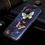 Samsung Galaxy A20s Cover Schutzhülle TPU Silikon Schmetterling Gold Motiv