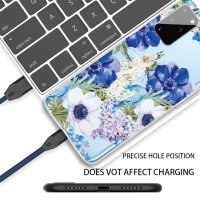 Samsung Galaxy S20+ Cover Schutzhülle TPU Silikon Transparent Blumen Motiv
