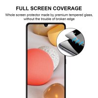 Samsung Galaxy A42 Displayschutzglas Glasfolie Full Screen Schwarz