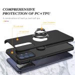 Samsung Galaxy A72 Schutzhülle TPU/PC Kombi Metal Ring Standfunktion