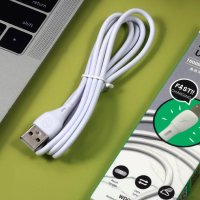 USB auf USB-C / Type C Full Speed 2,1A Daten Lade Kabel 1m Weiß