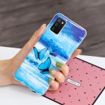 Samsung Galaxy A02s Schutzhülle TPU Silikon leuchtenden Schmetterling Motiv