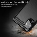 Samsung Galaxy A32 Cover Schutzh&uuml;lle TPU Silikon Textur/Carbon Design Schwarz