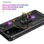 Samsung Galaxy S21 Ultra Schutzhülle TPU/PC Metallring Standfunktion Schwarz