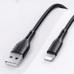 iPhone iPad Daten-Synchronisation-Ladekabel USB 2/Lighting Flexibel 2,4A Schwarz