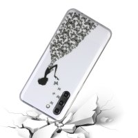 Samsung Galaxy S21 FE Cover Schutzhülle Transparent Schmetterlingfrau Motiv