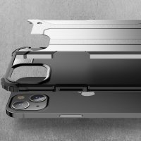 Schutzhülle für iPhone 13 mini Cover TPU Silikon/PC Carbon Design Schwarz